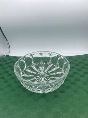 Vintage 8” Celeste Cut Lead Crystal Bowl by Colony Germany /